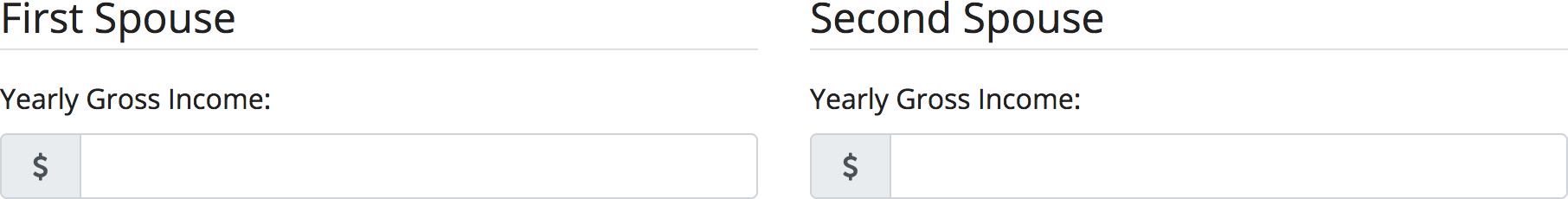 California Maintenance Calculator gross income inputs