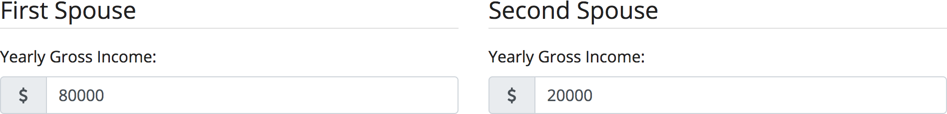 Virginia Maintenance Calculator gross income inputs